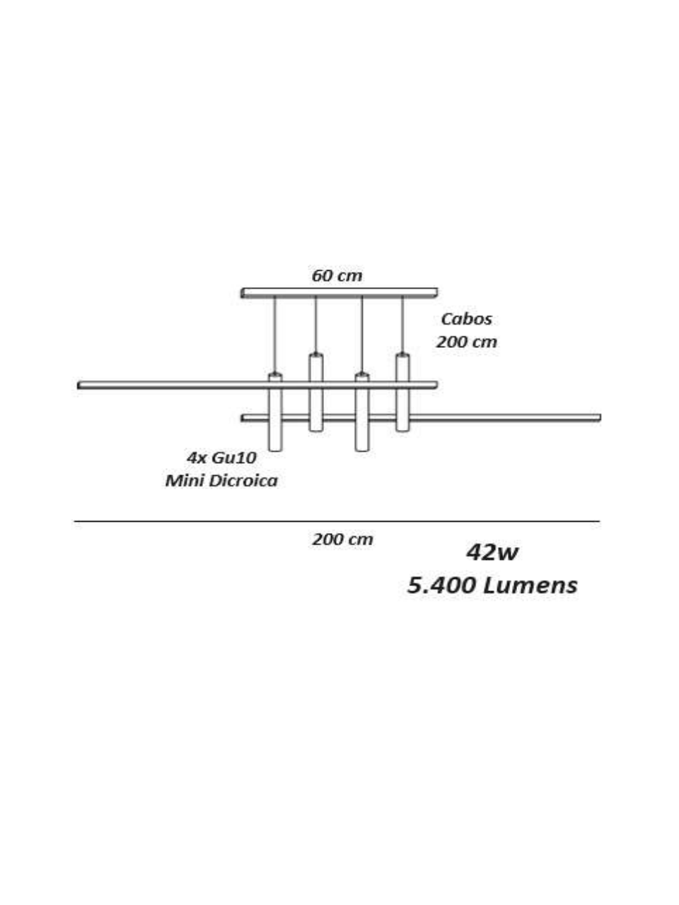 Pendente Arte H&iacute;brido 5.400 Lumens para Projetos de Luxo